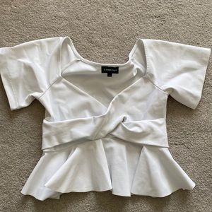 White peplum blouse